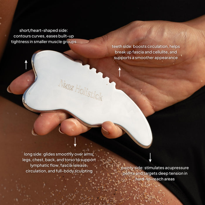 Nusa Holistick-Body Gua Sha Tool - Stainless Steel-Body-NusaHolistickStainlessSteelGuaSha2-The Detox Market |