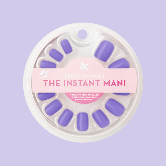Bold & Unshaken | Squoval | Short purple press-on nails for quick, bold at-home manicure with a smooth finish