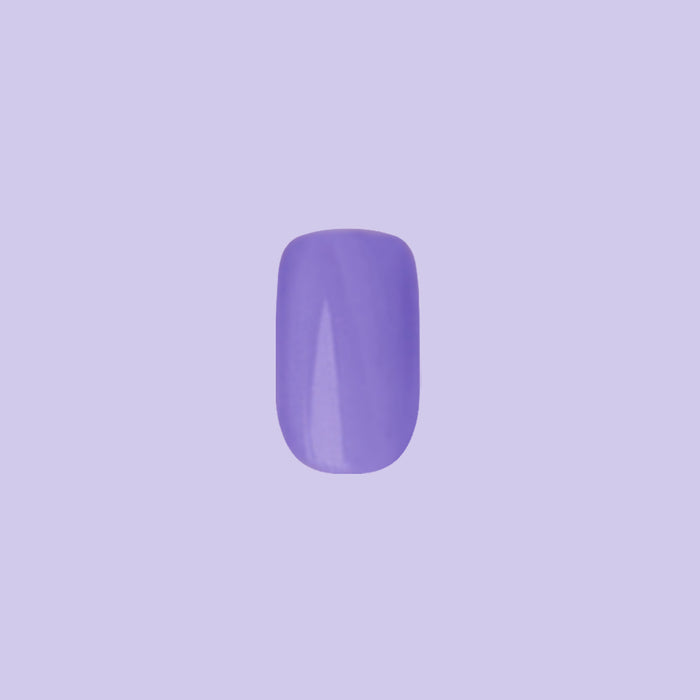Bold & Unshaken | Squoval | Short purple press-on nail for a quick, bold at-home mani with a smooth shiny finish
