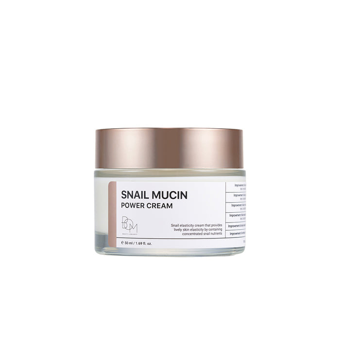 BOM Snail Mucin Power Cream - intensyviai drėkinantis ir stangrinantis veido kremas