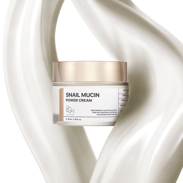 BOM Snail Mucin Power Cream - intensyviai drėkinantis ir stangrinantis veido kremas