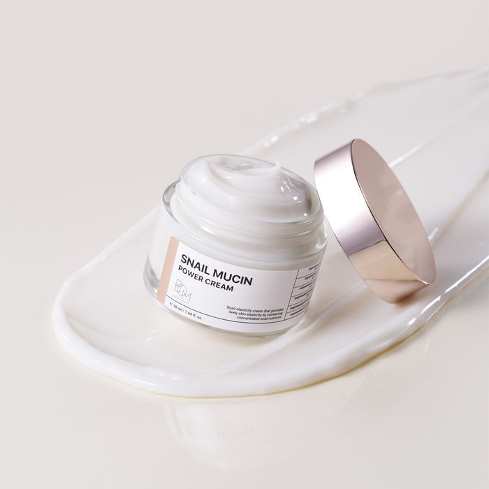 BOM Snail Mucin Power Cream - intensyviai drėkinantis ir stangrinantis veido kremas