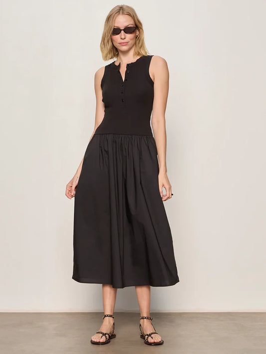 Breakaway Mix Media Midi Dress