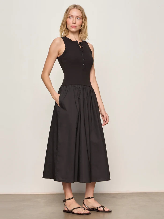 Breakaway Mix Media Midi Dress
