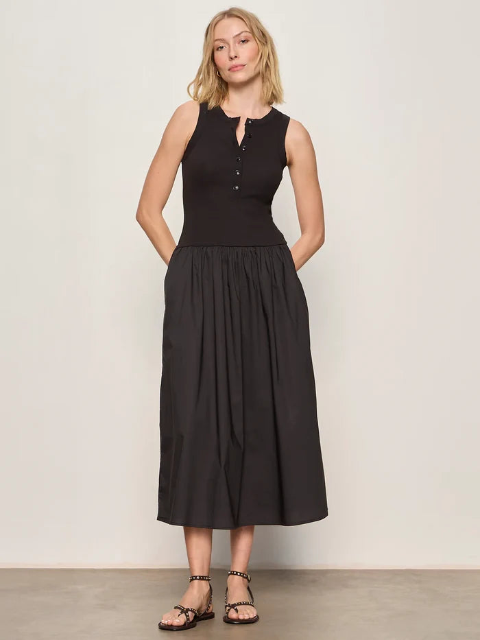 Breakaway Mix Media Midi Dress