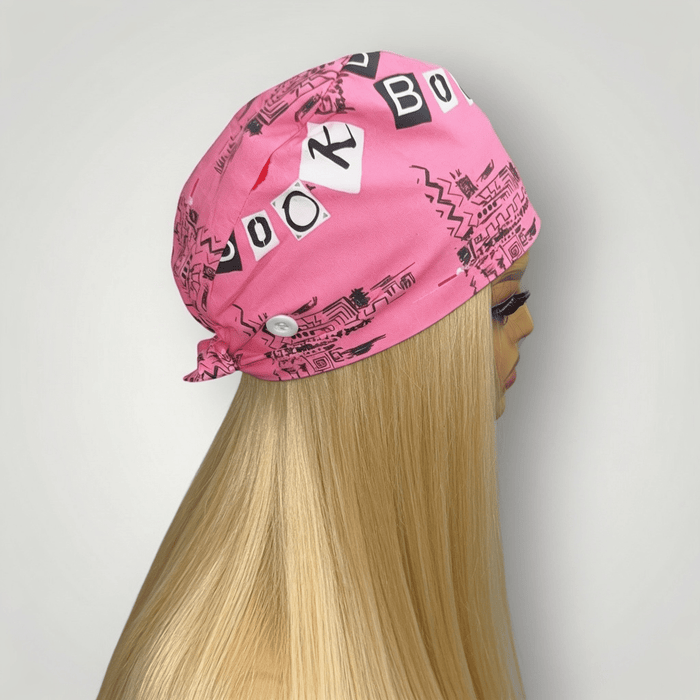 Burn Book Pretty in Pink Scrub Cap - Nursecaresuites - Online Healthcare BoutiqueScrub Capburn book scrub capcute scrub capsgirly scrub cap