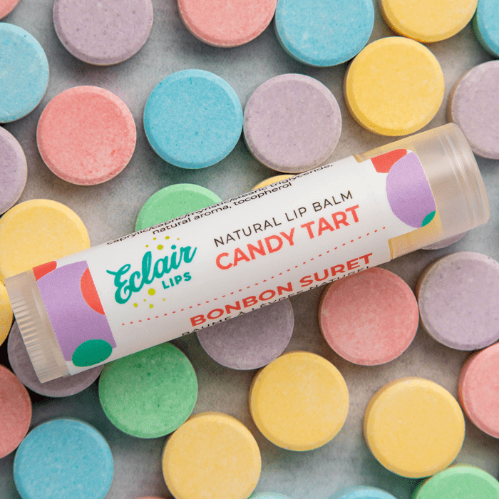 Candy Tart lip balm with colorful candies
