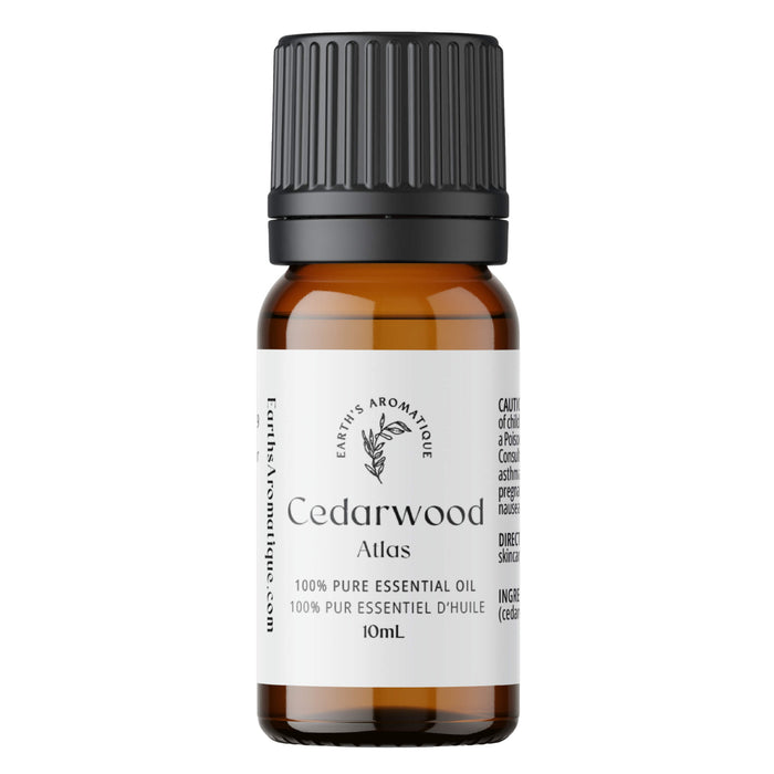 Bottle of Earth's Aromatique Cedarwood Atlas Essential Oil 10 mL