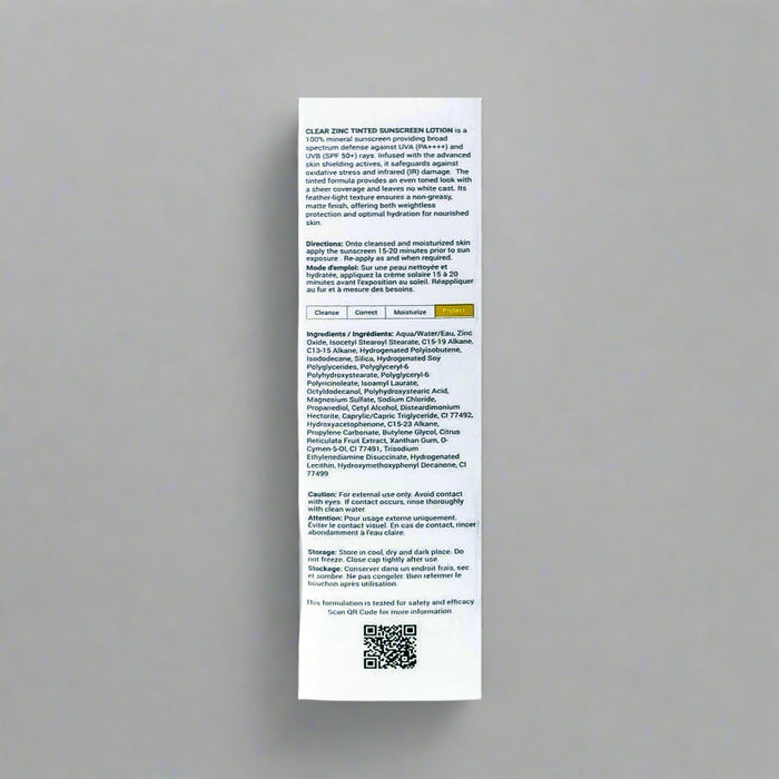 Ceuticoz Clear Zinc Tinted Sunscreen Lotion SPF 50+ PA++++ (Ivory)