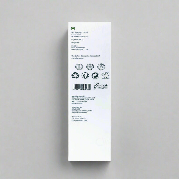 Ceuticoz Clear Zinc Tinted Sunscreen Lotion SPF 50+ PA++++ (Ivory)