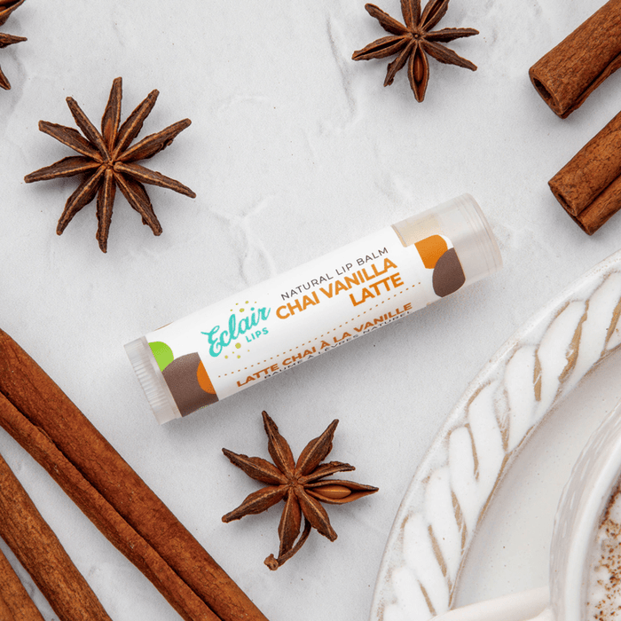 Chai Vanilla Latte lip balm with cinnamon & star anise