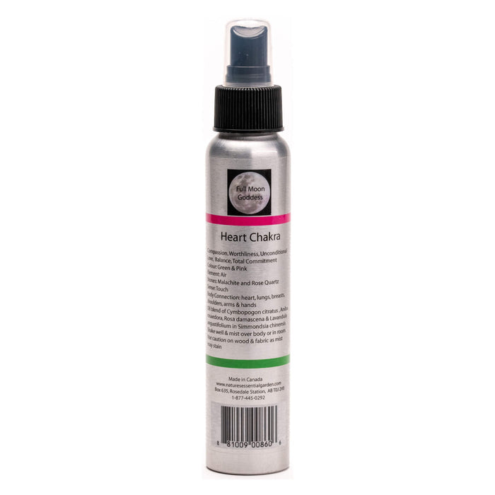 Spray Bottle of Nature's Essential Garden Chakra Spray - Heart - Green 120ml