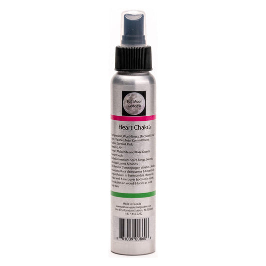Spray Bottle of Nature's Essential Garden Chakra Spray - Heart - Green 120ml