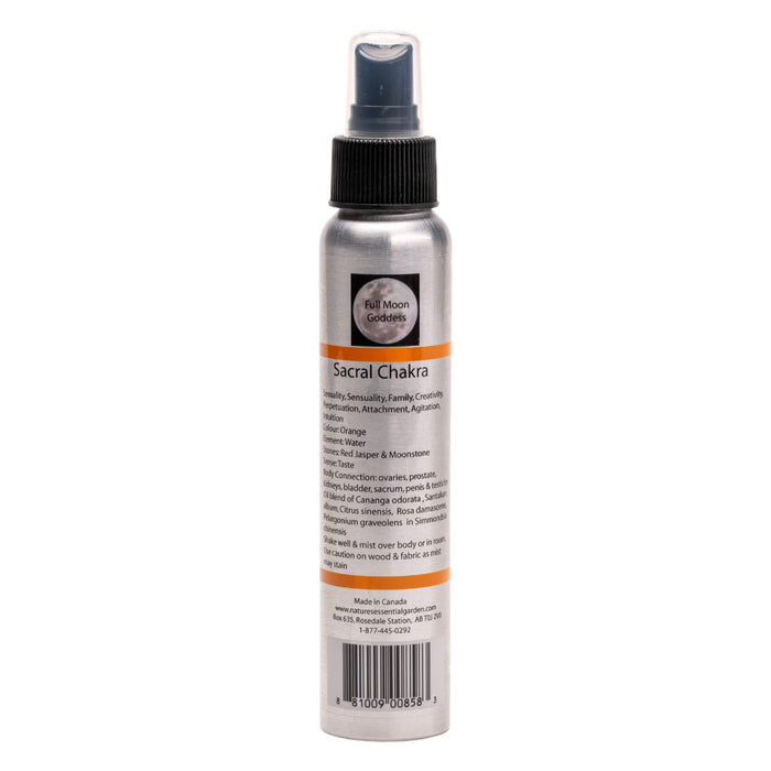 Spray Bottle of Nature's Essential Garden Chakra Spray - Sacral - Orange 120ml
