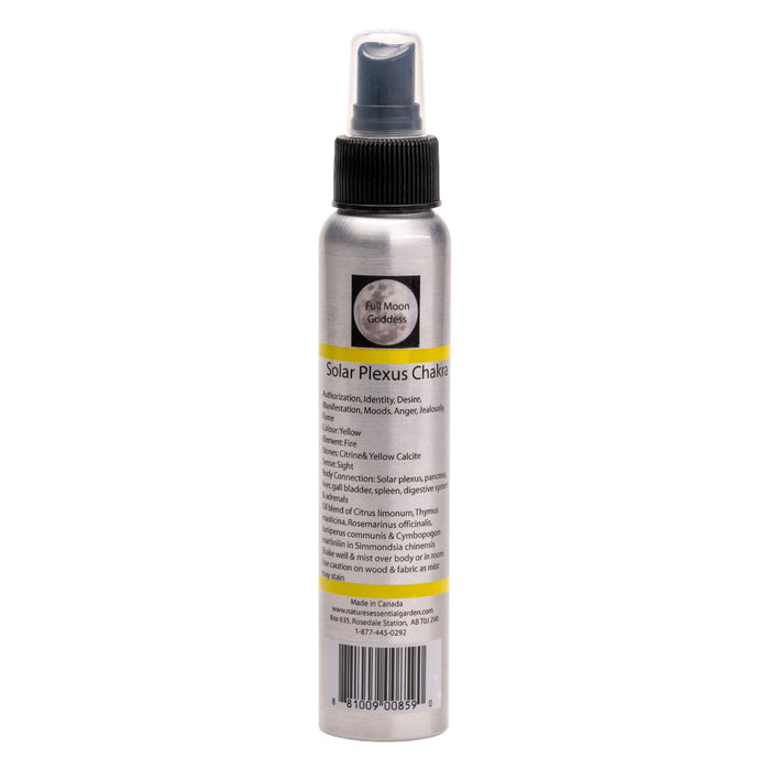 Spray Bottle of Nature's Essential Garden Chakra Spray - Solar Plexus - Yellow 120ml