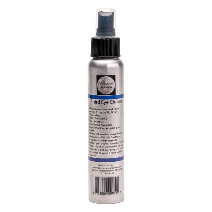 Spray Bottle of Nature's Essential Garden Chakra Spray Third Eye Indigo 120ml