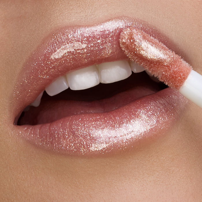 Champagne Toast | A Pale Pearlescent Nude Lip Oil with Golden Shimmer