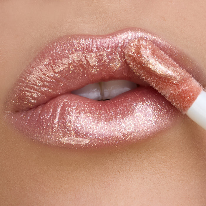 Champagne Toast | A Pale Pearlescent Nude Lip Oil with Golden Shimmer
