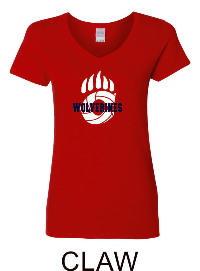 Chap Volleyball Ladies Fit Tee in 4 Designs- Matte or Glitter