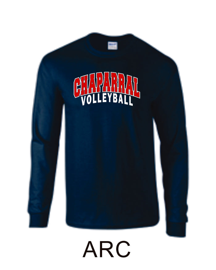 Chap Volleyball Long Sleeve Tee - 4 designs-Matte or Glitter