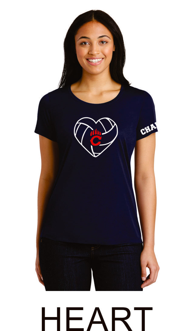 Chap Volleyball Sport-Tek Ladies Wicking Tee - 4 designs