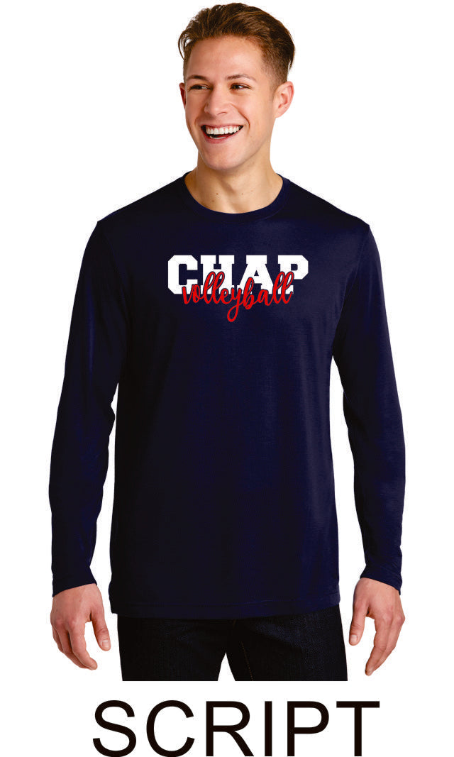 Chap Volleyball Sport-Tek Unisex Long Sleeve Tee - 4 designs