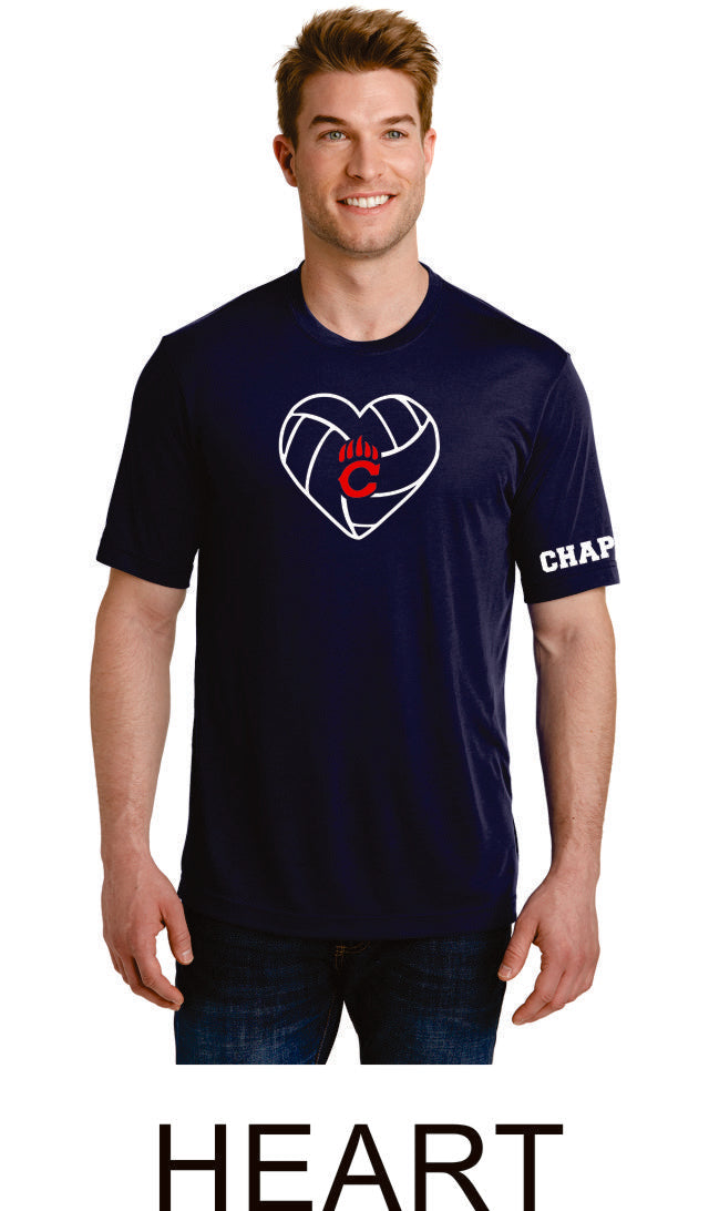 Chap Volleyball Sport-Tek Unisex Wicking Tee -4 designs