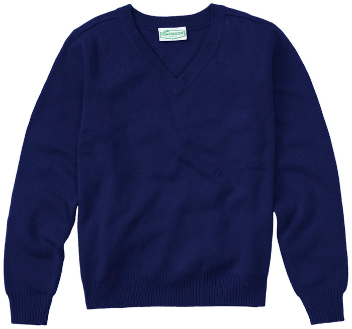 Classroom School Adult Unisex Long Sleeve V-Neck Sweater Pullover