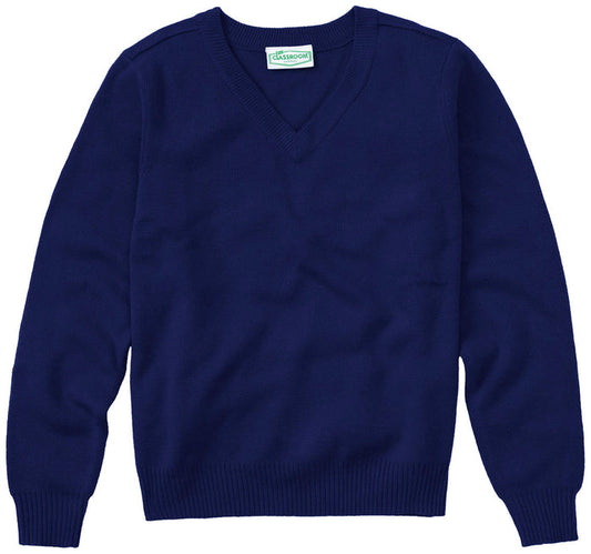 Classroom School Adult Unisex Long Sleeve V-Neck Sweater Pullover