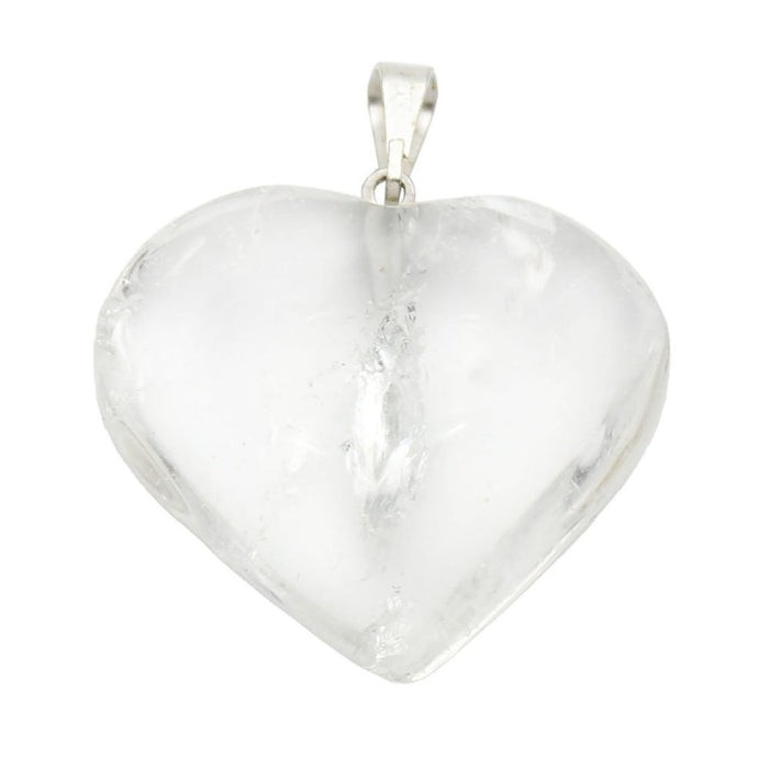 Clear Quartz Heart Pendant