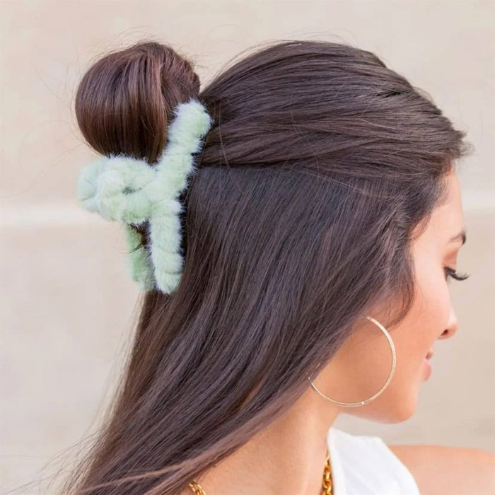 Coo Coo Fuzzy Claw Clip 3pcs - ikatehouse