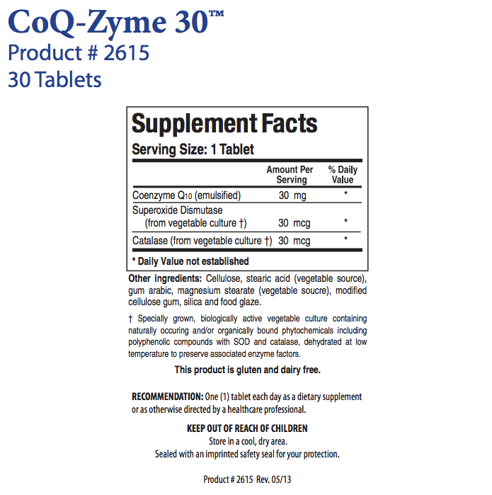 CoQ-Zyme 30 by Biotics Research