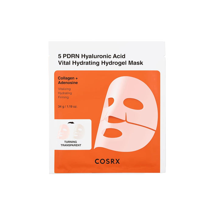 COSRX 5 PDRN Hyaluronic Acid Vital Hydrating Hydrogel Mask – hidrogelinė veido kaukė