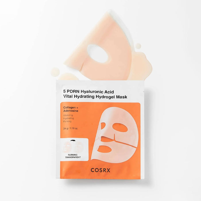 COSRX 5 PDRN Hyaluronic Acid Vital Hydrating Hydrogel Mask – hidrogelinė veido kaukė
