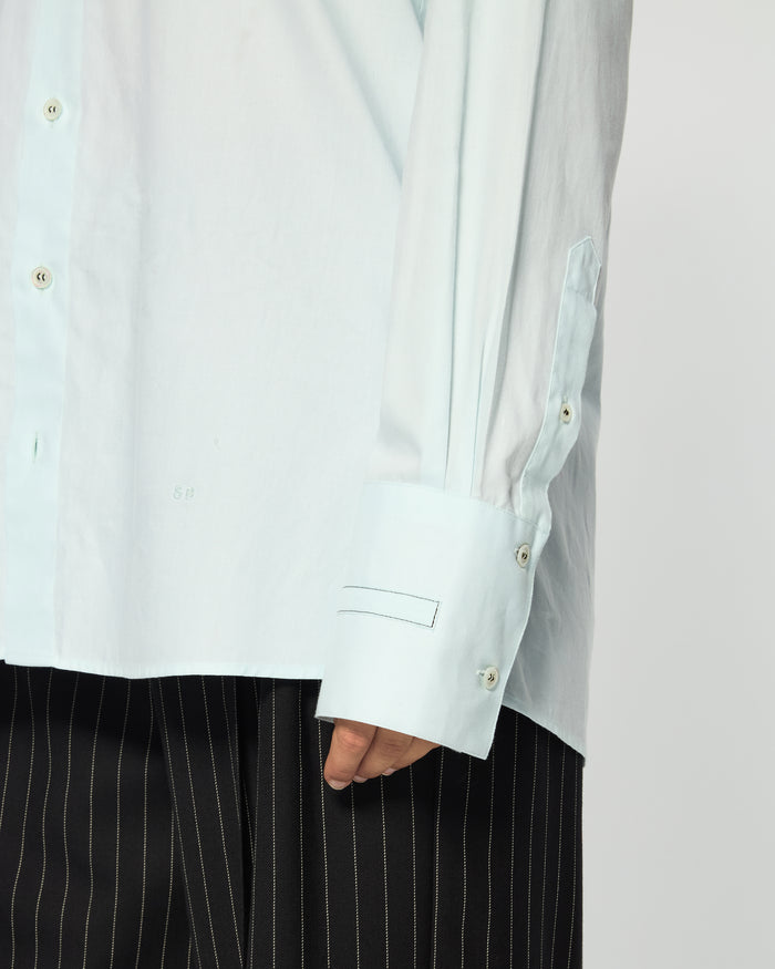 Cotton Oversized Shirt - Frosted Teal