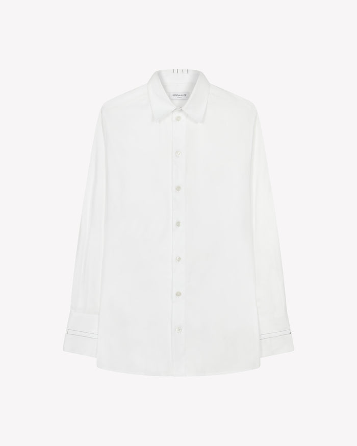 Cotton Oversized Shirt - White