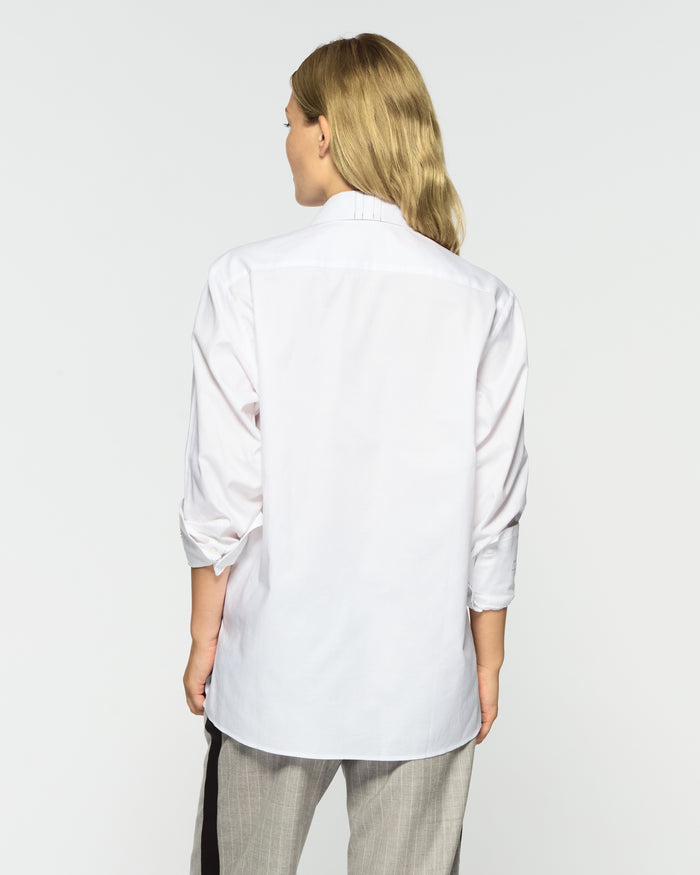 Cotton Oversized Shirt - White
