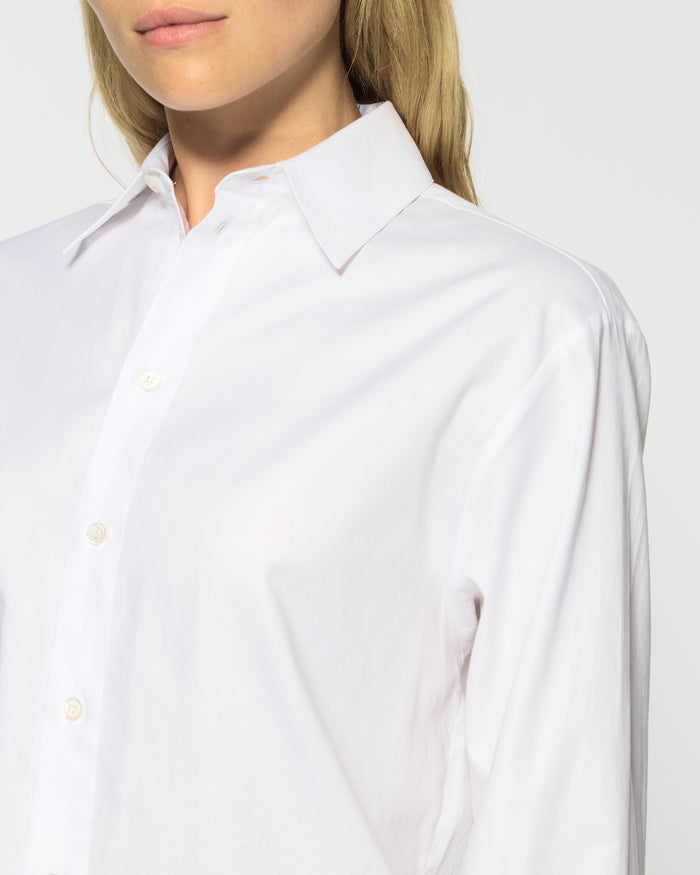 Cotton Oversized Shirt - White