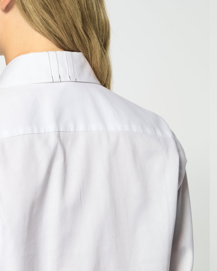 Cotton Oversized Shirt - White