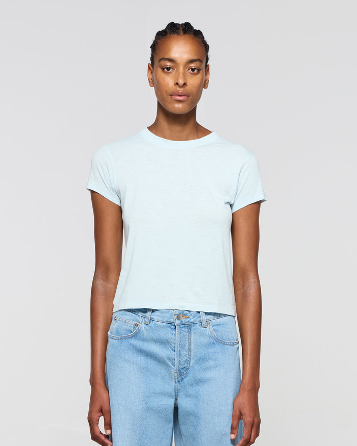 Cotton Short Sleeve T-Shirt - Pale Blue