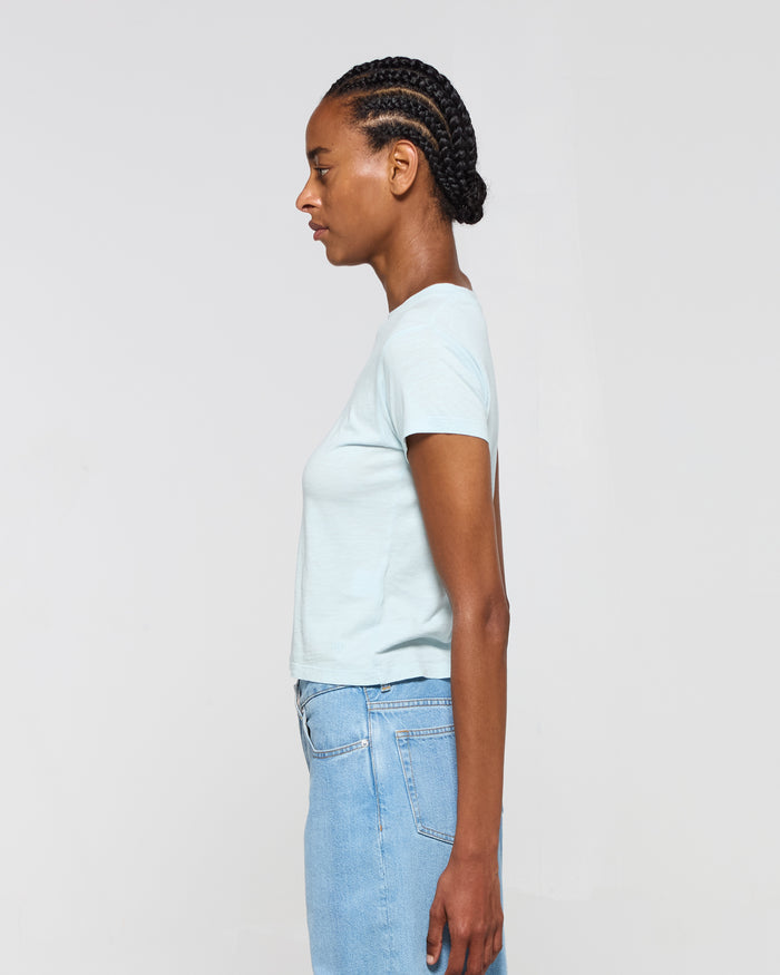Cotton Short Sleeve T-Shirt - Pale Blue