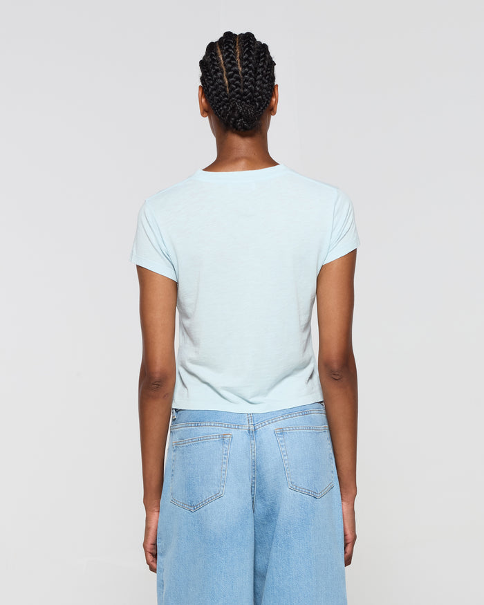 Cotton Short Sleeve T-Shirt - Pale Blue
