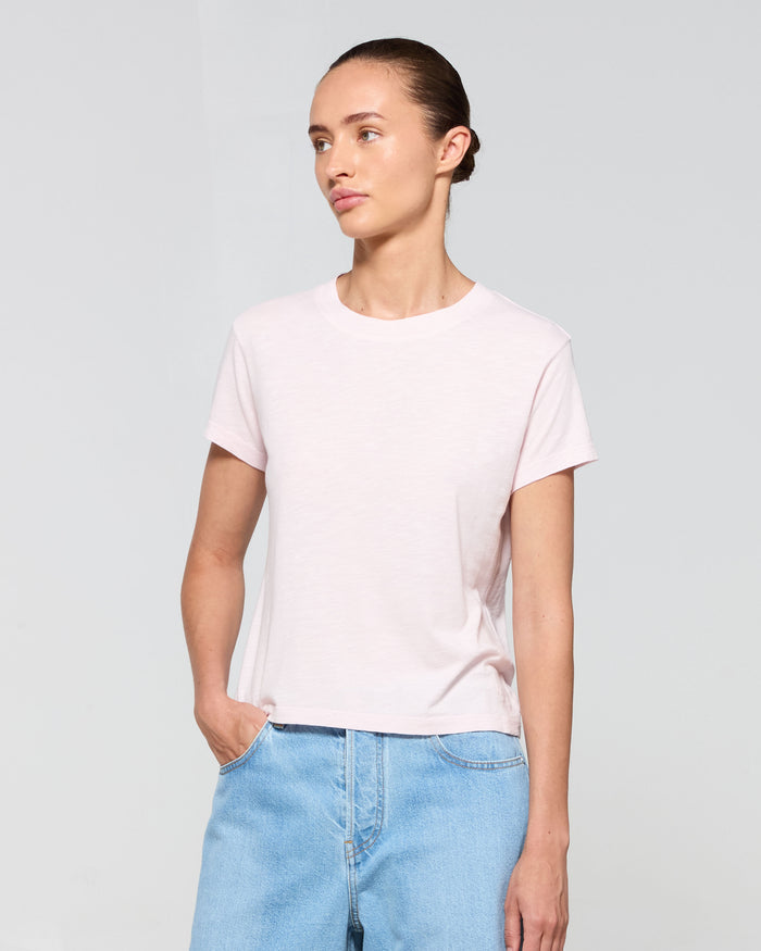 Cotton Short Sleeve T-Shirt - Pale Pink
