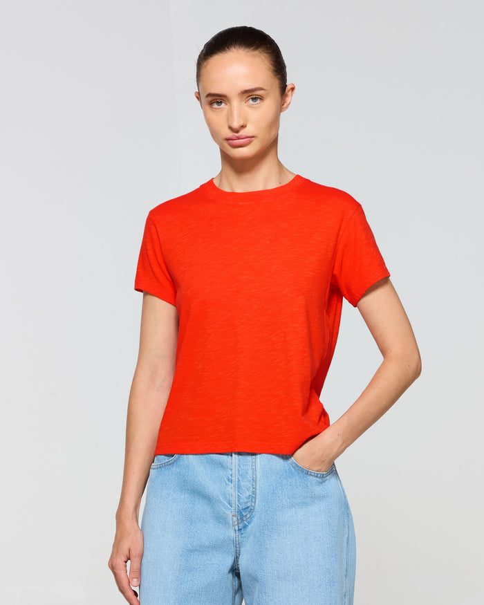Cotton Short Sleeve T-Shirt - Red