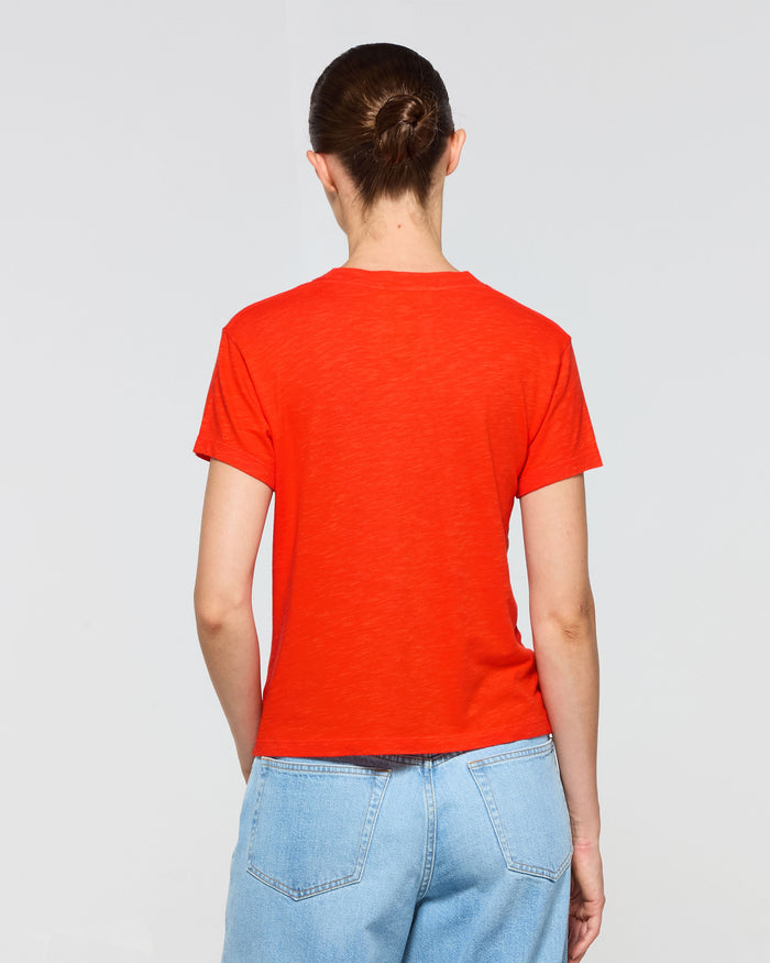 Cotton Short Sleeve T-Shirt - Red