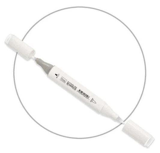 Couture Creations - Twin Tip Alcohol Ink Marker - Colourless Blender. A colourless blender has the same ink that’s found in all other markers but without the colour. A colourless blender can also be used to help blend. Saturate your desired area with the colourless blender first. Add the colour you want over that layer while it’s still damp. Available at Embellish Away located in Bowmanville Ontario Canada.