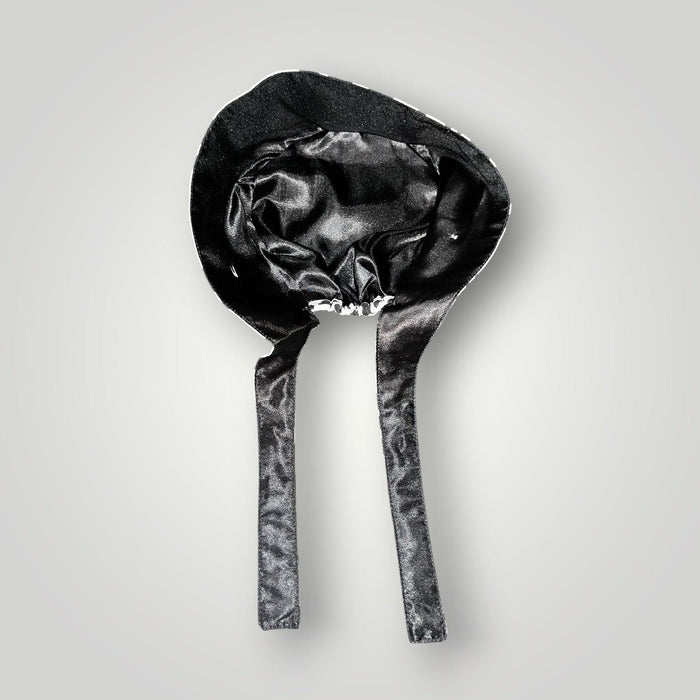 Cow Print Satin-Lined Tie-Back Scrub Cap - Nursecaresuites - Online Healthcare BoutiqueScrub Capblack girl nursebraid friendly scrub capcotton scrub cap
