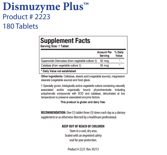 Dismuzyme Plus by Biotics Research