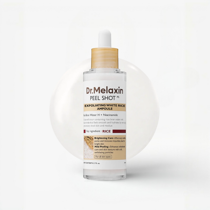 Dr.Melaxin White Rice Exfoliating Ampoule 80ml | VGLE Beauty Canada