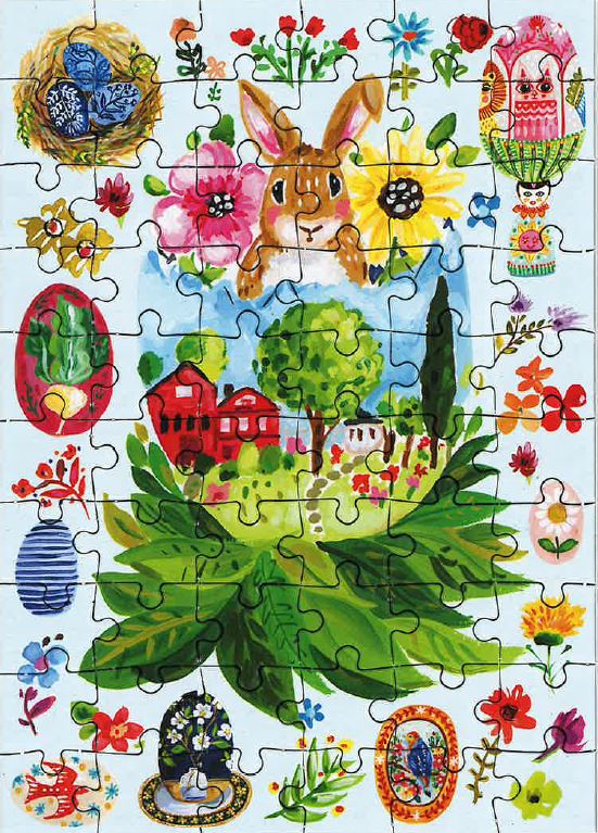 'Easter Greetings' Jigsaw Puzzle Card